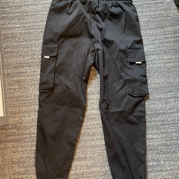 Air Borne Men's Black Cuffed Joggers - Picture 2 of 3